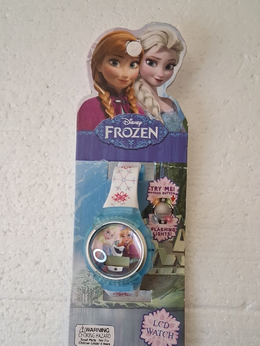 Disney Frozen Kids Watch - Blue, White & Pink Snowflake Strap New